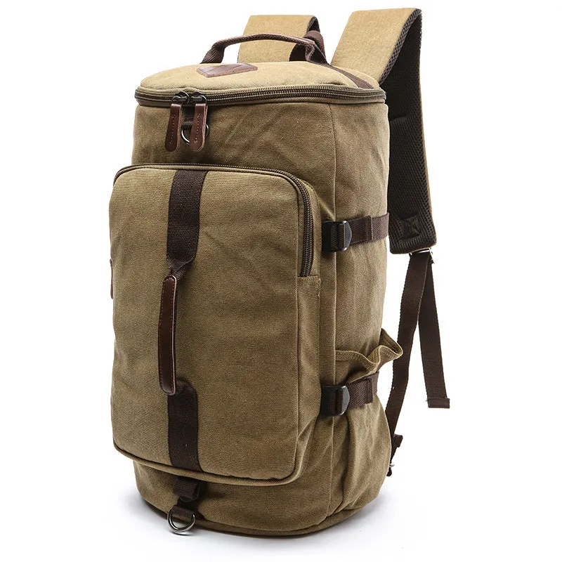 Vertical Model In Shape Canvas Large Capacity Backpacks