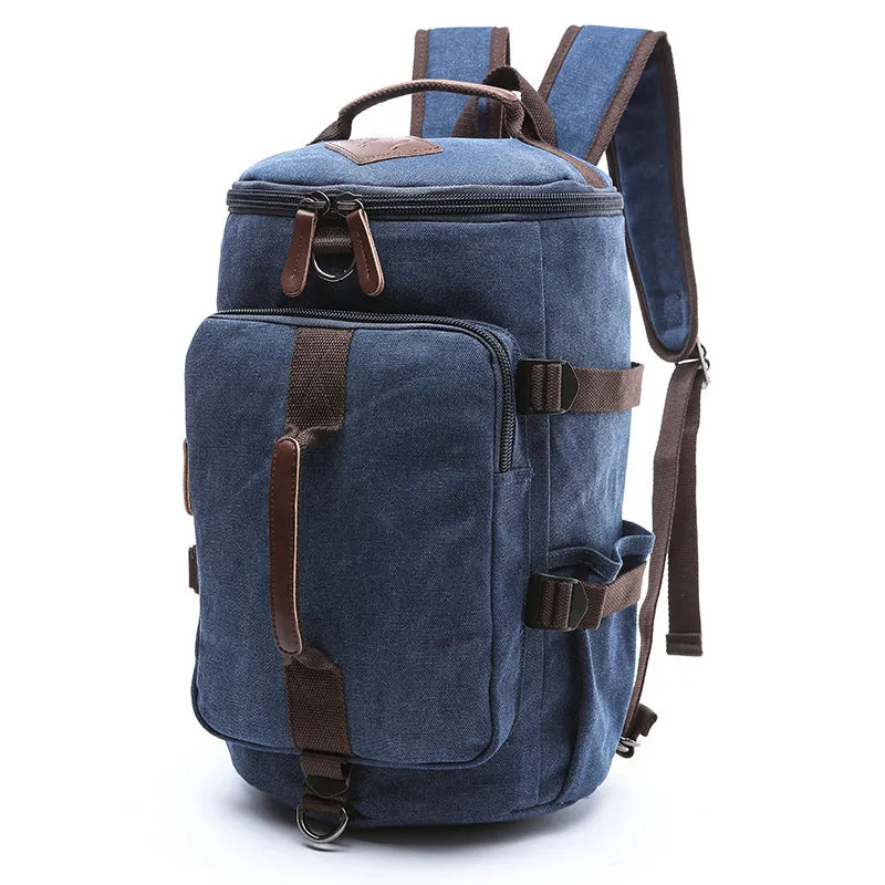 Vertical Model In Shape Canvas Large Capacity Backpacks
