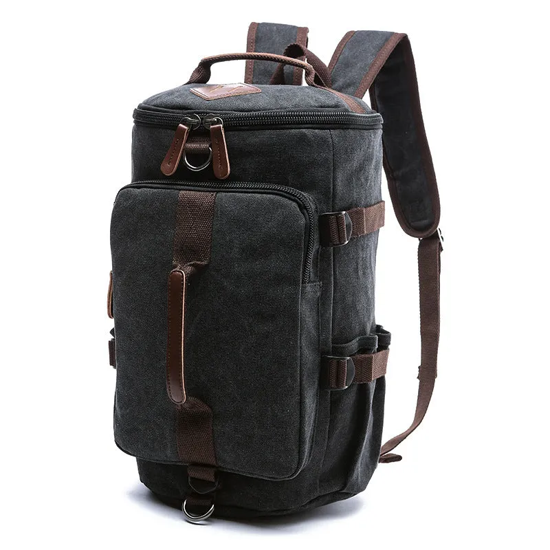 Vertical Model In Shape Canvas Large Capacity Backpacks