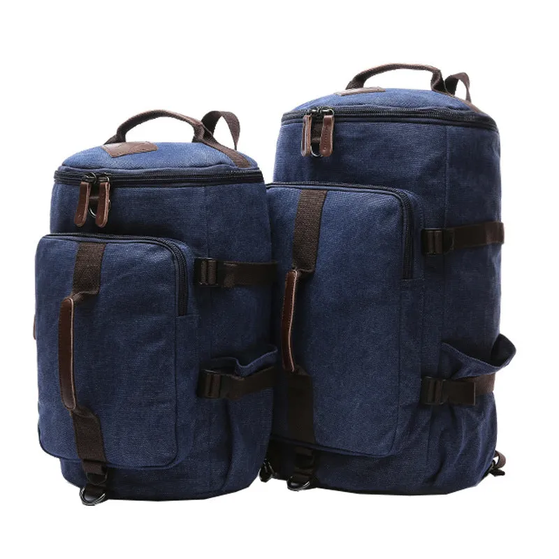 Vertical Model In Shape Canvas Large Capacity Backpacks