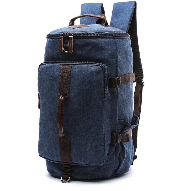 Vertical Model In Shape Canvas Large Capacity Backpacks