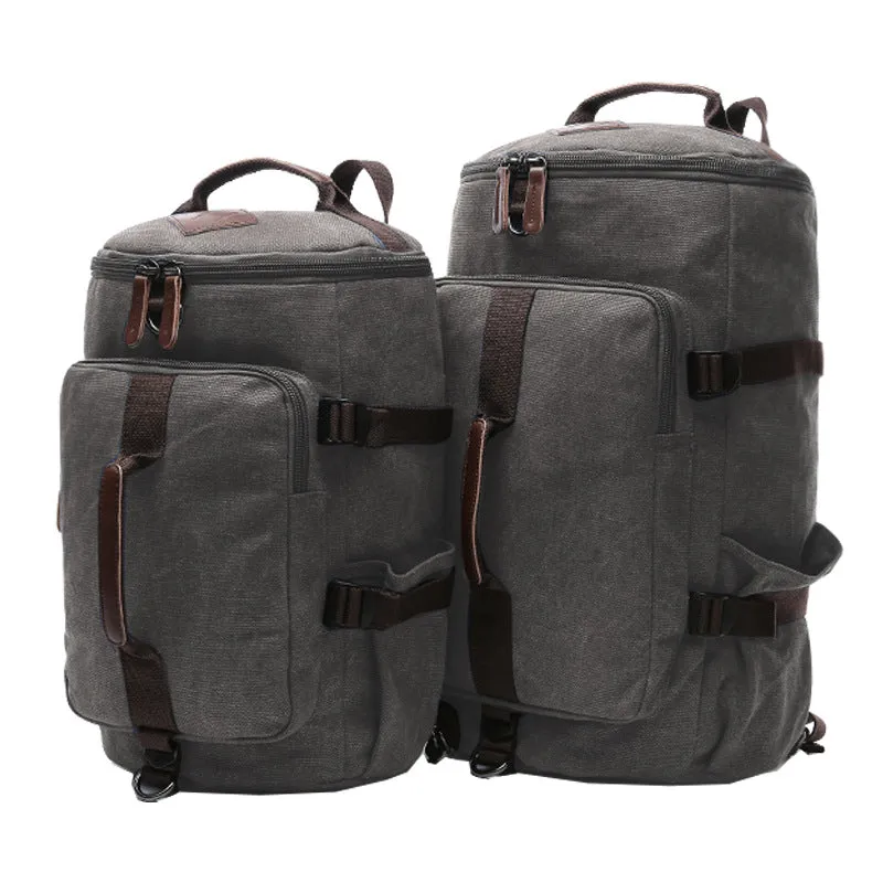 Vertical Model In Shape Canvas Large Capacity Backpacks