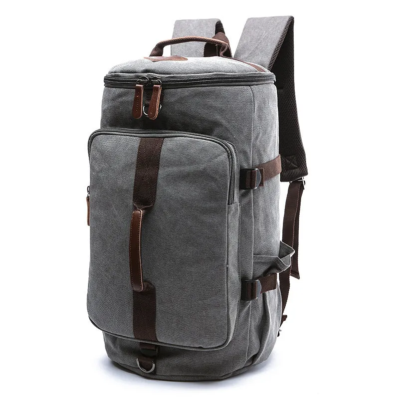 Vertical Model In Shape Canvas Large Capacity Backpacks