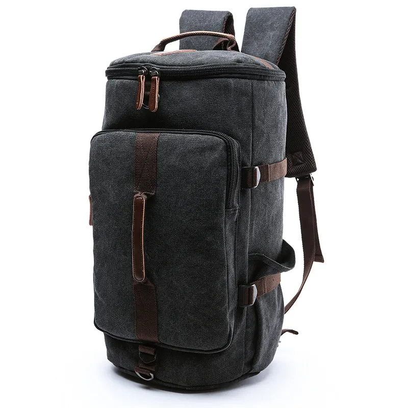 Vertical Model In Shape Canvas Large Capacity Backpacks