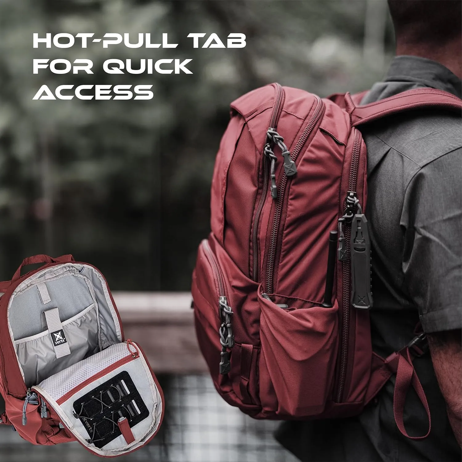 Vertx Ready Pack Tactical Backpack 20L for CCW, EDC, Travel, Work, Overlanding, Hiking, Camping, Tactical Gear, RDGN/Black