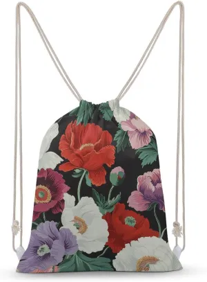 Very Large Petals Drawstring Backpack for Women Men Drawstring Bag for Travel Swimming Sports Gym Bag