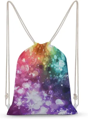 Vibrant Color Images Drawstring Backpack for Women Men Drawstring Bag for Travel Swimming Sports Gym Bag