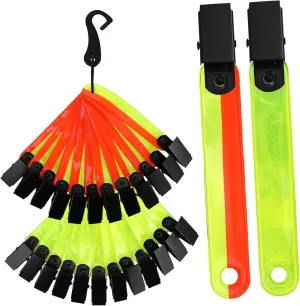 VICASKY 24 Pack Reflective Trail Markers Clips for Hiking Driveway Camping Visibility Night Safety Gear
