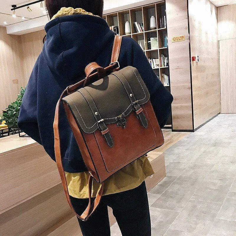 Vintage Leather Backpack New One Piece Backpack