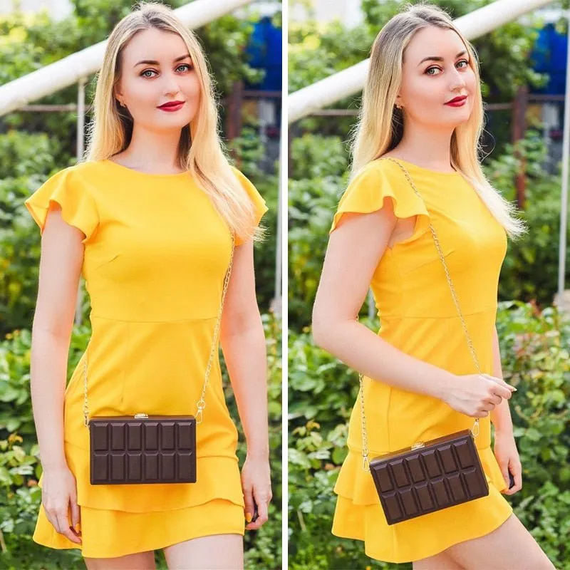 Vintage Square Crossbody Bag: PU Leather, Open Pocket