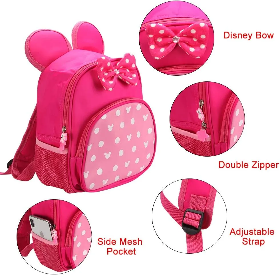 Voikukka Small Cute Backpacks for Girls Mini Backpacks Mouse Kids Travel Backpack Toddler Kindergarten Backpack Bookbag little Childrens Preschool Book Bags School Backpack