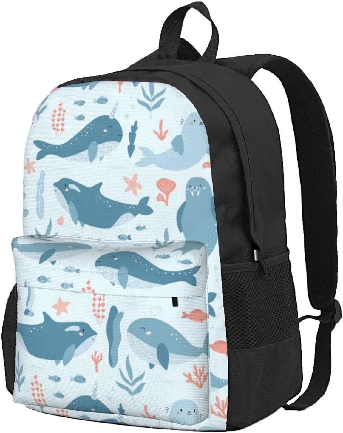 Walrus Animal Ocean Pattern Laptop Backpacks for Men Women Business Hiking Travel Work