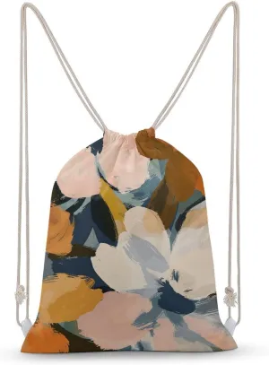 Warm Earth Tone Drawstring Backpack for Women Men Drawstring Bag for Travel Swimming Sports Gym Bag