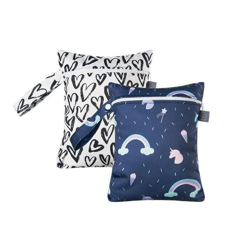 Waterproof Diaper Storage Bags 2PCS 4Styles 18x25cm