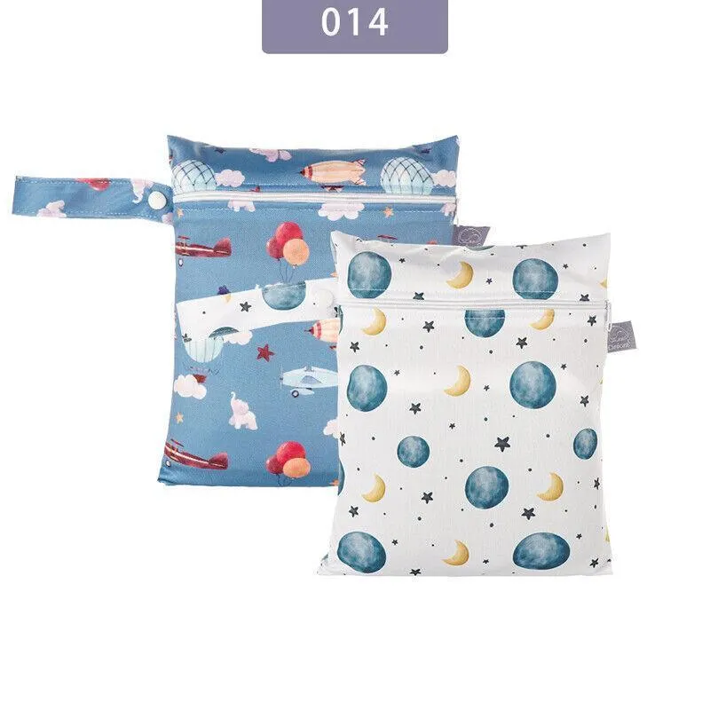 Waterproof Diaper Storage Bags 2PCS 4Styles 18x25cm