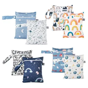 Waterproof Diaper Storage Bags 2PCS 4Styles 18x25cm