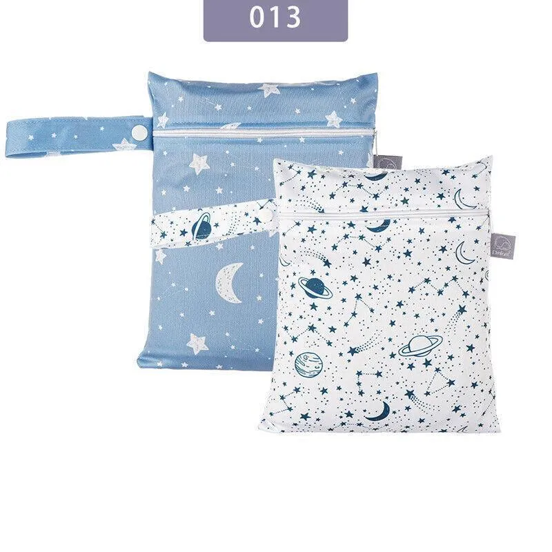 Waterproof Diaper Storage Bags 2PCS 4Styles 18x25cm