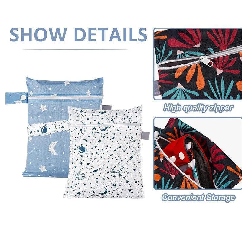 Waterproof Diaper Storage Bags 2PCS 4Styles 18x25cm