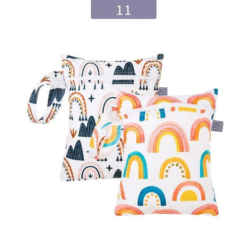Waterproof Diaper Storage Bags 2PCS 4Styles 18x25cm