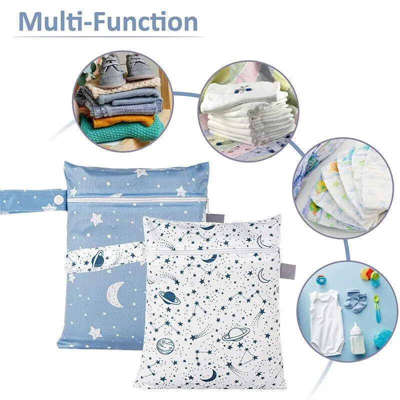 Waterproof Diaper Storage Bags 2PCS 4Styles 18x25cm