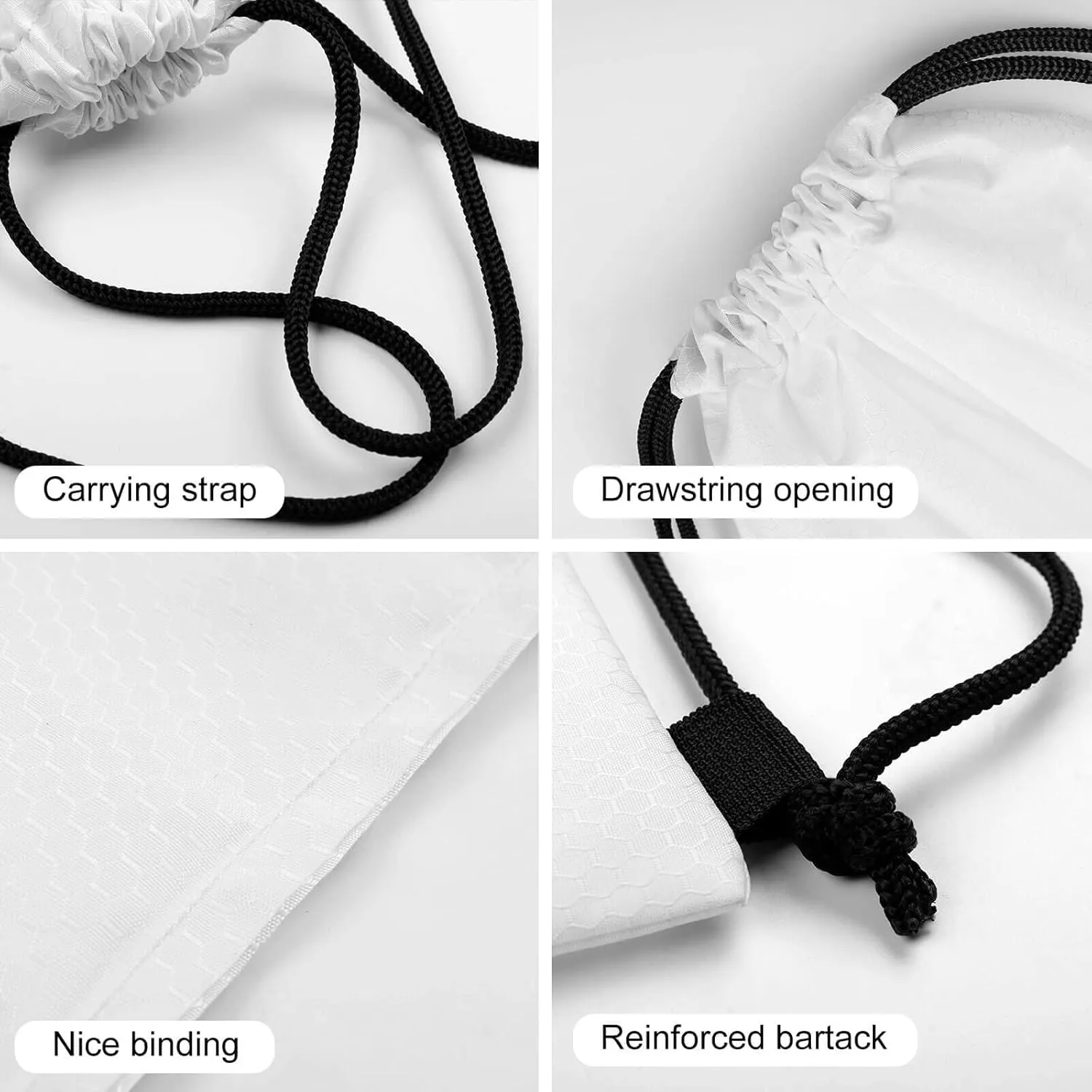 Waterproof Drawstring Bag Handbags, Cute Funny Milk Cow Print Gym Bag Sackpack Sports Backpack for Men Women, Large Capacity Shoulder Bags with Strap
