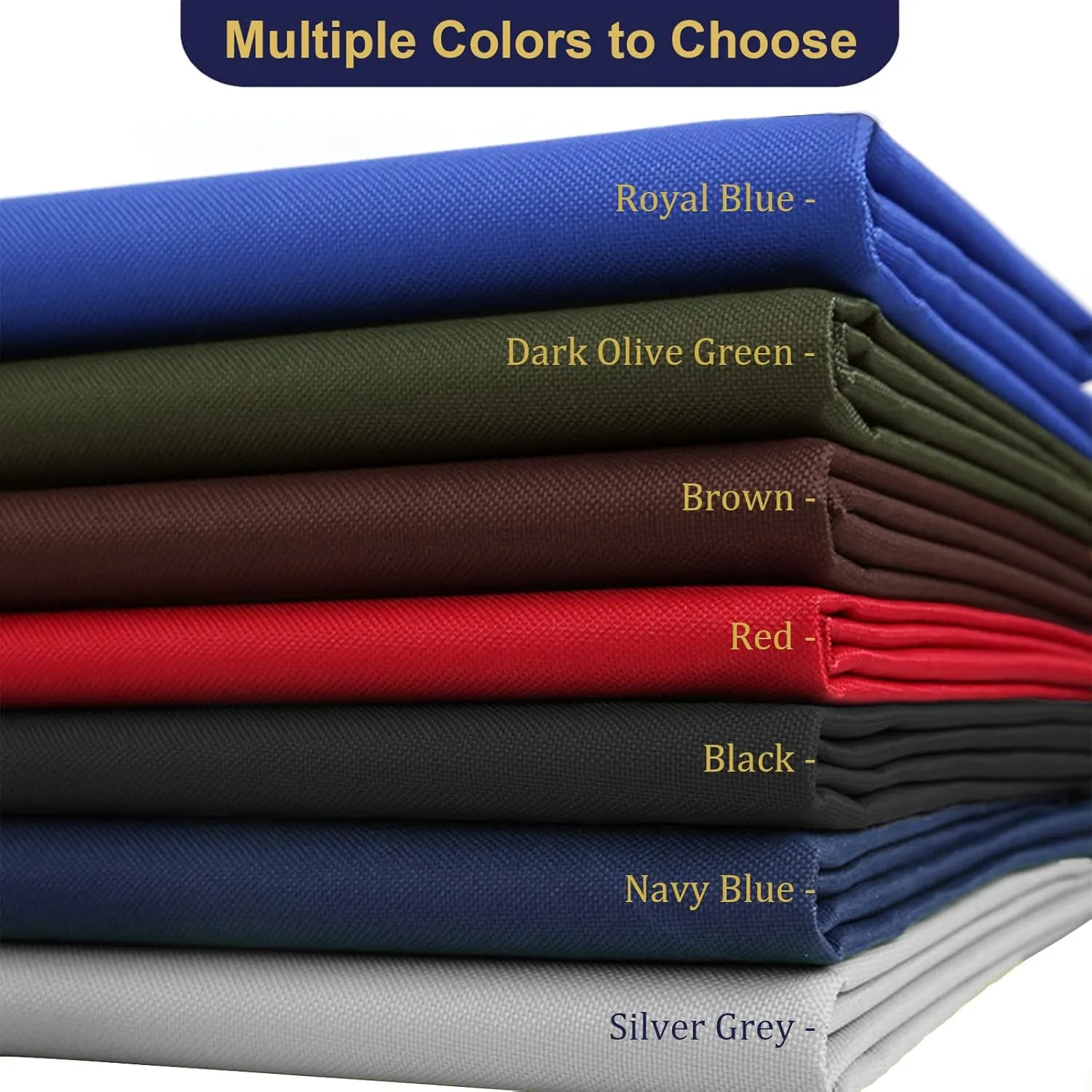 Waterproof Fabric by The Yard 600d Cordura Canvas Fabric 58 inch Wide for Indoor Outdoor Patio 1 Yard, Silver Grey
