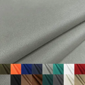Waterproof Fabric by The Yard 600d Cordura Canvas Fabric 58 inch Wide for Indoor Outdoor Patio 1 Yard, Silver Grey