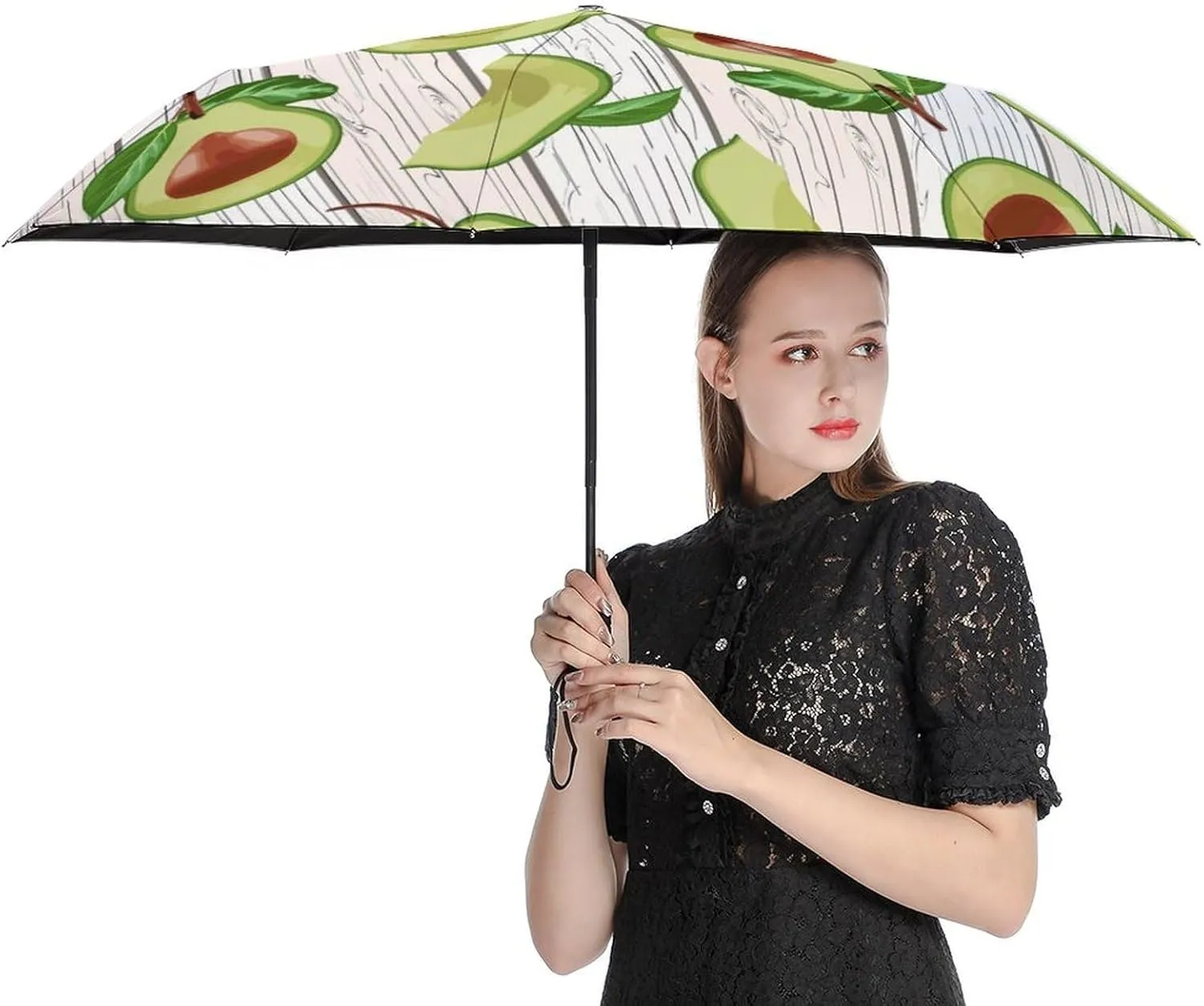 Windproof Travel Umbrellas for Rain,Cartoon Birds Hearts Notes Durable & Compact Umbrella-Waterproof Canopy for Backpack, Purse, Portable, Umbrella for Travel