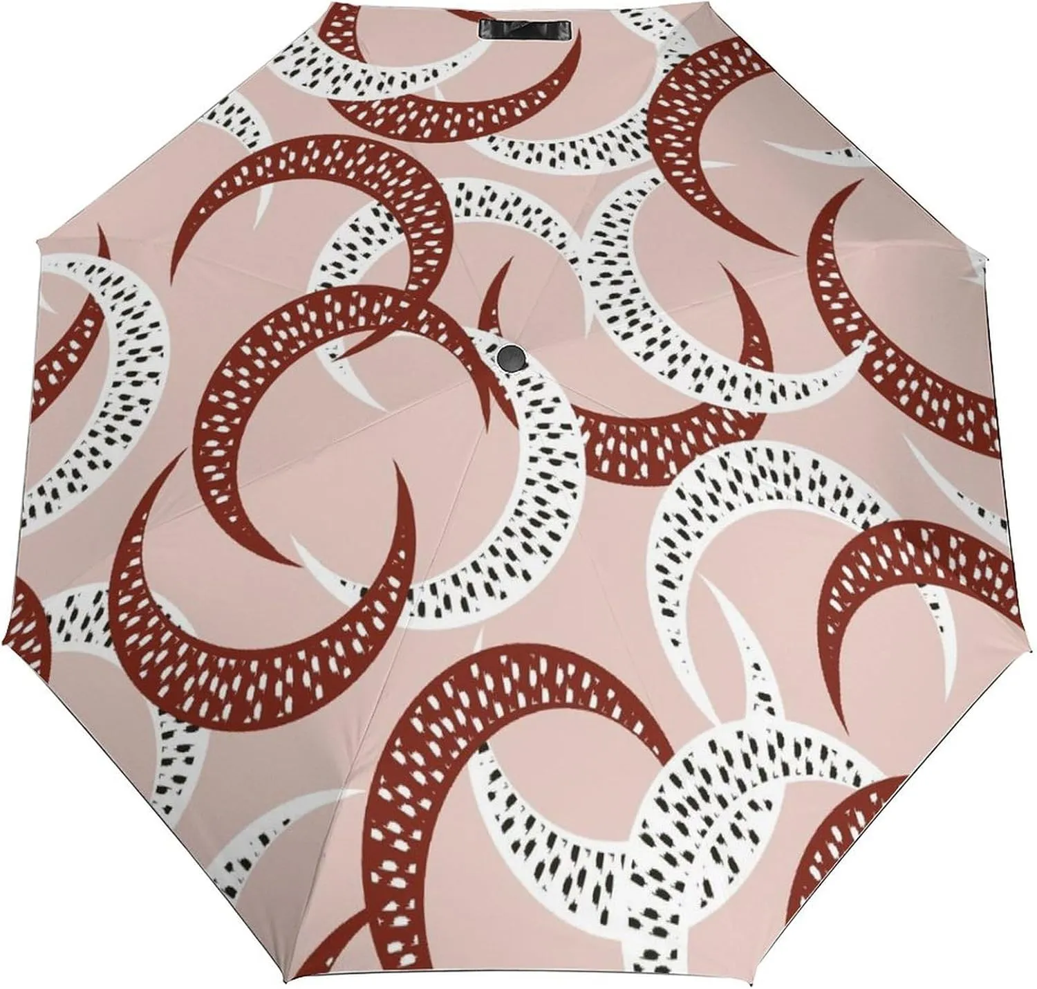 Windproof Travel Umbrellas for Rain,Modern African Moon Durable & Compact Umbrella-Waterproof Canopy for Backpack, Purse, Portable, Umbrella for Travel