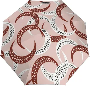 Windproof Travel Umbrellas for Rain,Modern African Moon Durable & Compact Umbrella-Waterproof Canopy for Backpack, Purse, Portable, Umbrella for Travel