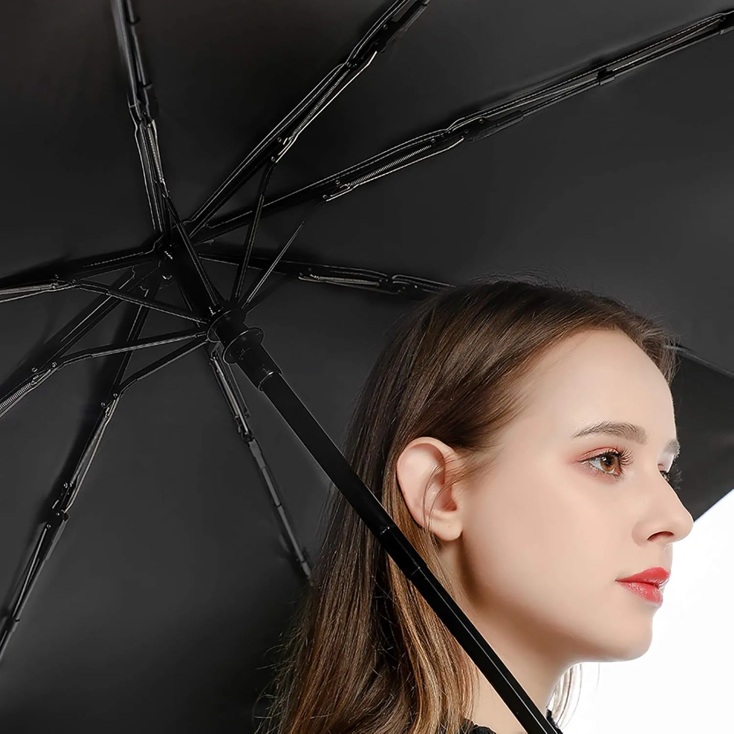 Windproof Travel Umbrellas for Rain,Underwater Creatures Durable & Compact Umbrella-Waterproof Canopy for Backpack, Purse, Portable, Umbrella for Travel