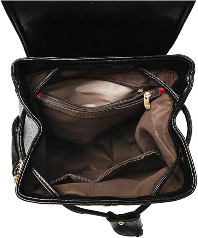 Women Casual Drawstring Daypack Fashion Backpack Shoulder Bag PU Bags-Pink