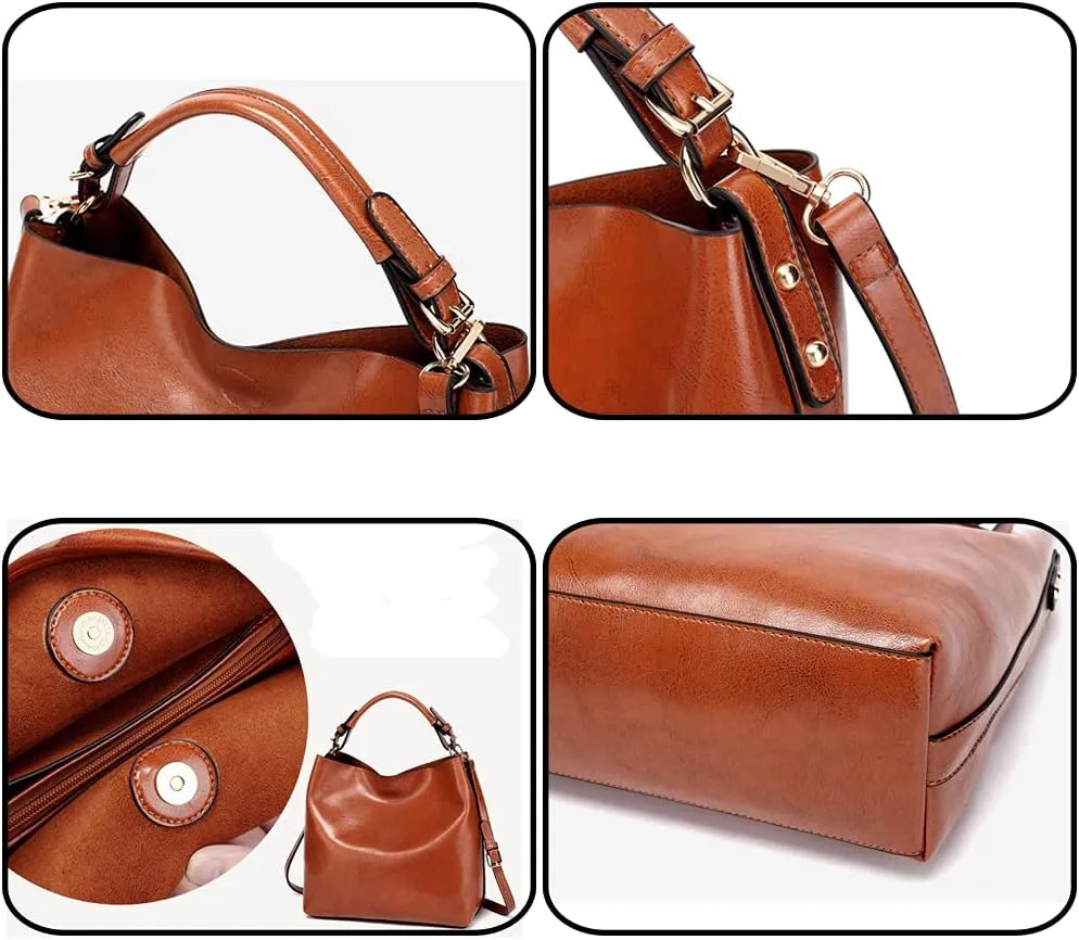 Women Handbags PU Leather Shoulder Bag Messenger Bag Top Handle Bag