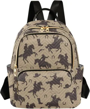 Women's Backpack Western Cowboy Purse Fashion Ladies Shoulder Bag Casual College Travel Backpacks Bag Small