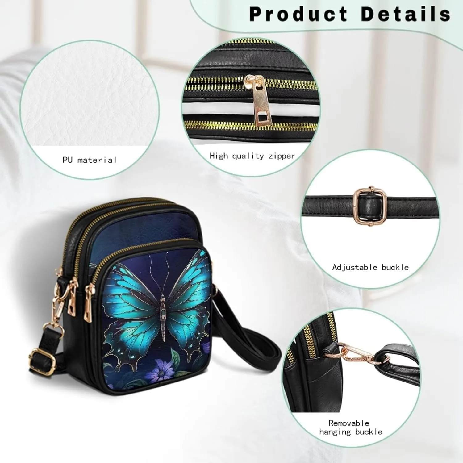 Womens Crossbody Bag Small Small Messenger Bag for Women Leather Satchel Handbags for Women