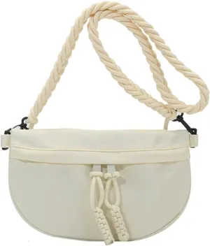 Women's Cute Small Canvas Shoulder & Crossbody Casual Chest Phone Satchel Dumpling-Style Lightweight Handbag