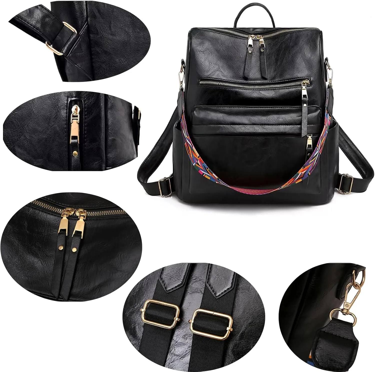 Women's Fashion Backpack Purse for Women Leather Multipurpose Design Ladies Shoulder Bag Travel bag Satchel Handbags