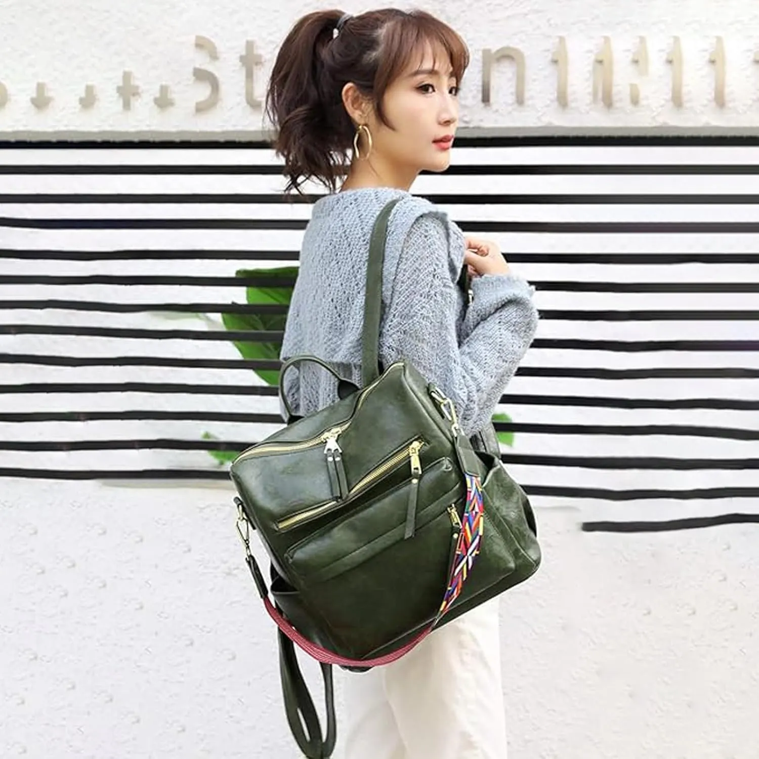 Women's Fashion Backpack Purse for Women Leather Multipurpose Design Ladies Shoulder Bag Travel bag Satchel Handbags