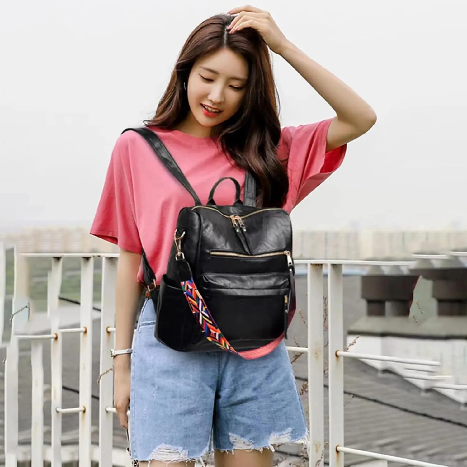 Women's Fashion Backpack Purse for Women Leather Multipurpose Design Ladies Shoulder Bag Travel bag Satchel Handbags