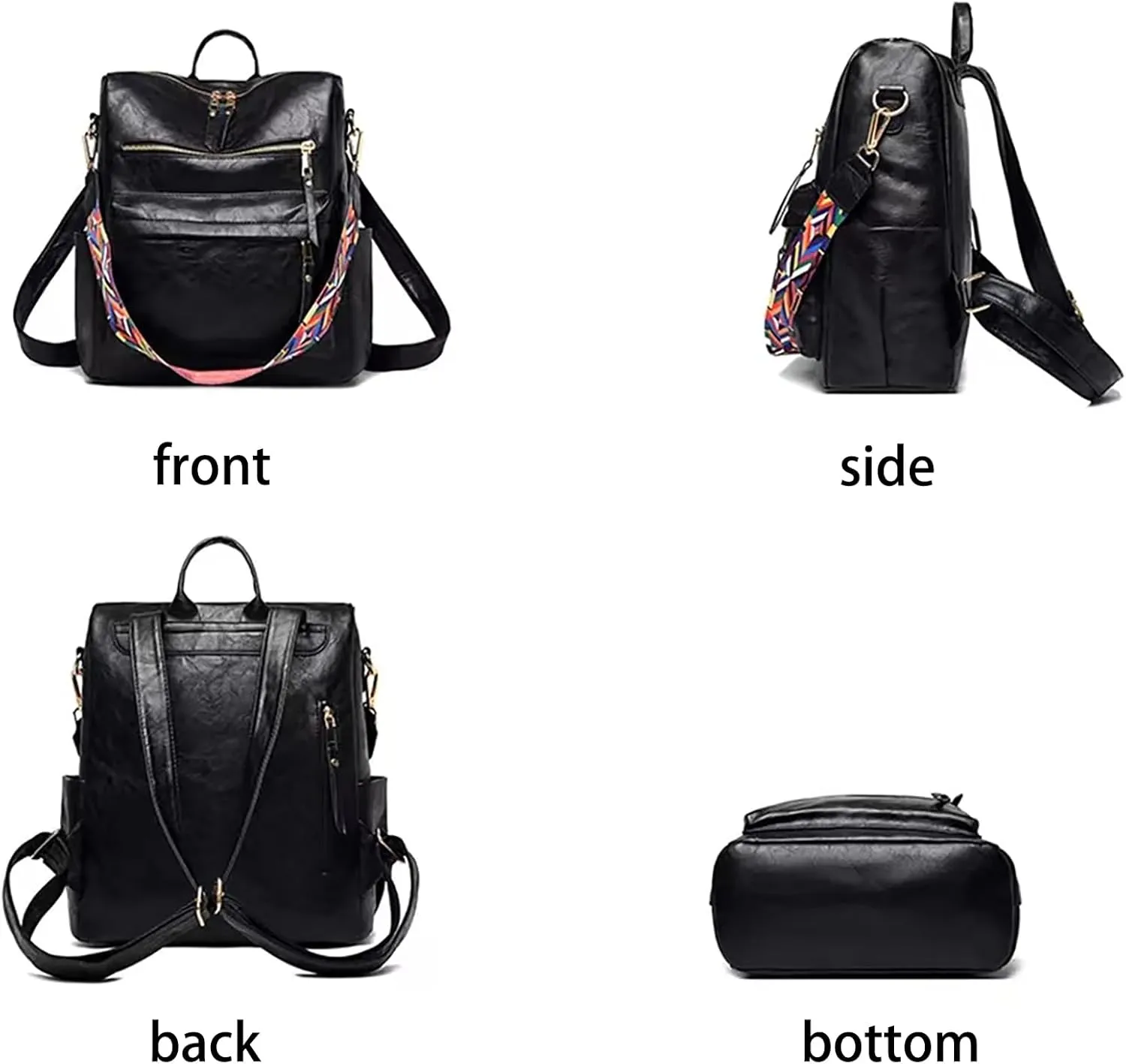 Women's Fashion Backpack Purse for Women Leather Multipurpose Design Ladies Shoulder Bag Travel bag Satchel Handbags