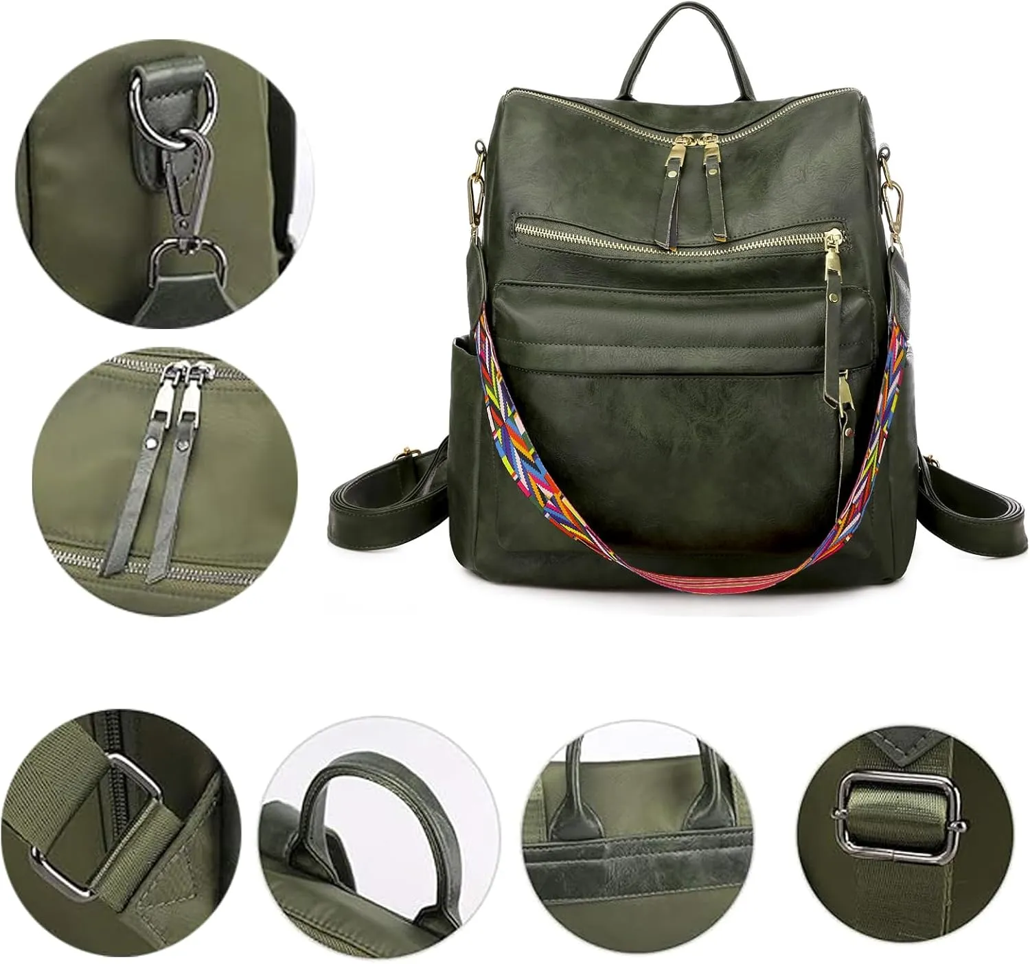 Women's Fashion Backpack Purse for Women Leather Multipurpose Design Ladies Shoulder Bag Travel bag Satchel Handbags