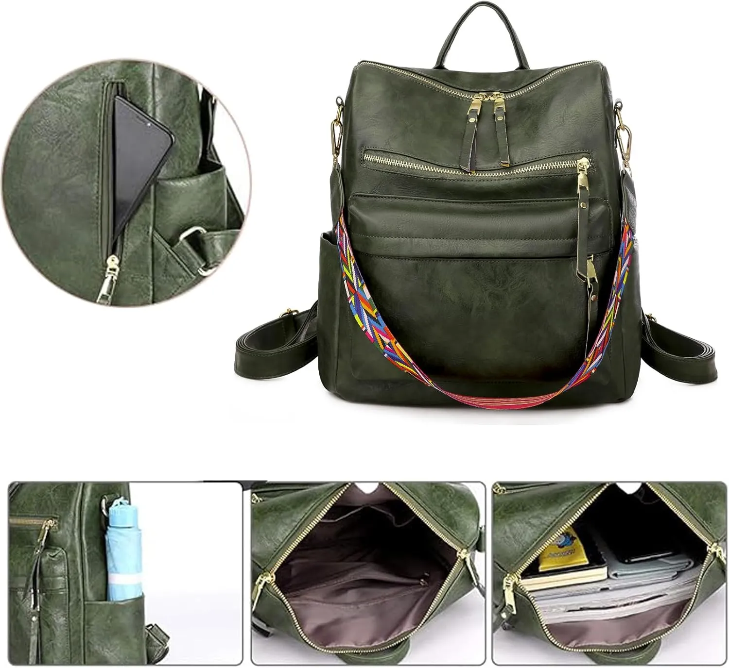 Women's Fashion Backpack Purse for Women Leather Multipurpose Design Ladies Shoulder Bag Travel bag Satchel Handbags