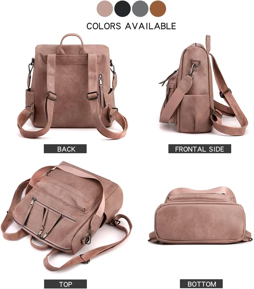 Women's Fashion Backpack Purse Multipurpose Design Convertible Satchel Handbags Shoulder Bag Travel bag