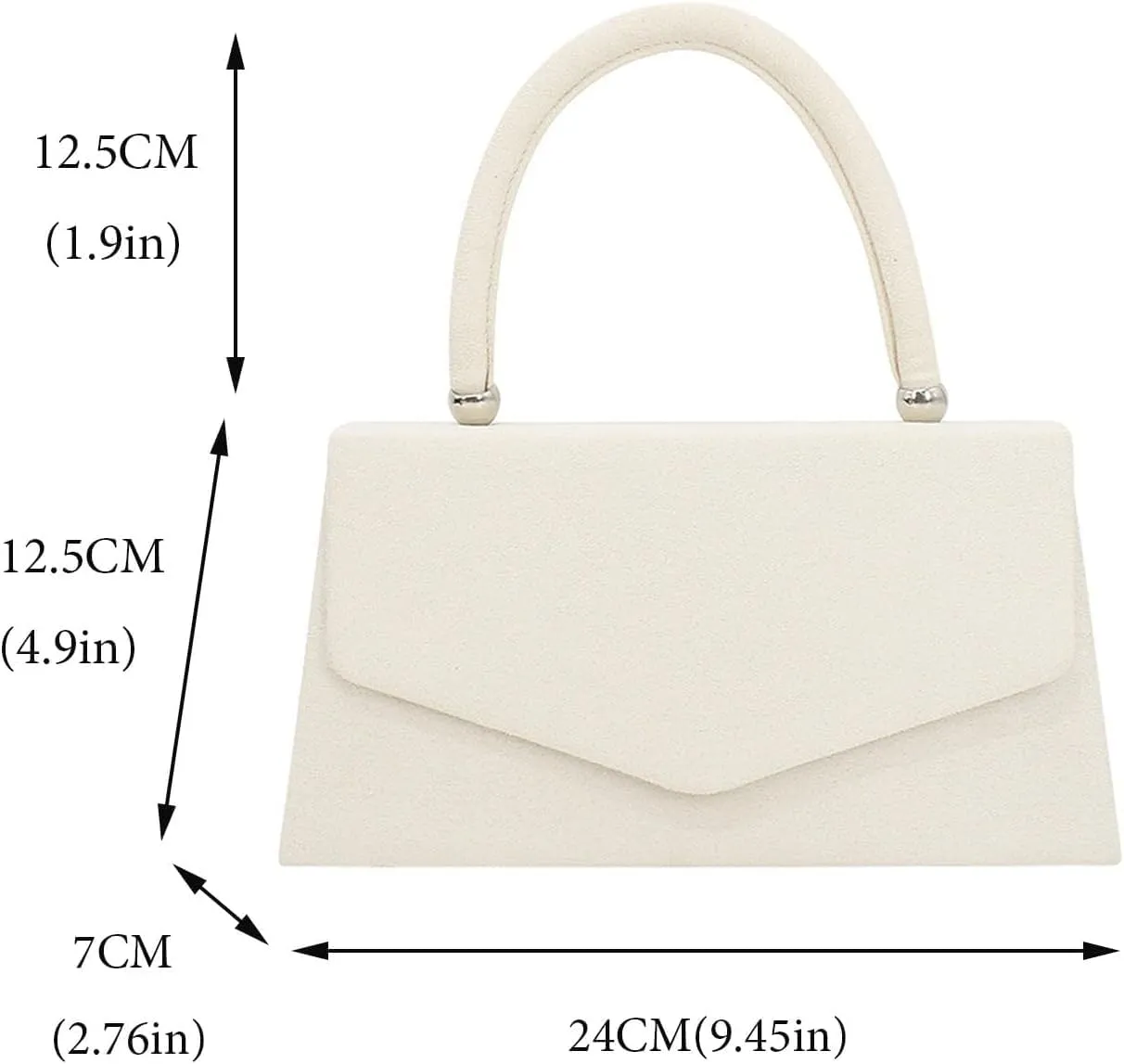 Women's Faux Suede Bag Top Handle Handbag Party Wedding Racing Women Tote Bags (Hot