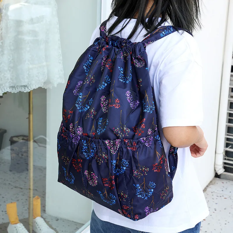 Women's Nylon Bundle Pocket Mummy Lightweight Backpacks