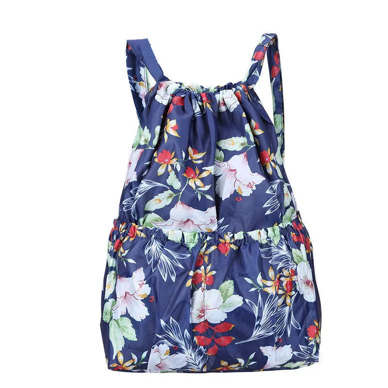 Women's Nylon Bundle Pocket Mummy Lightweight Backpacks