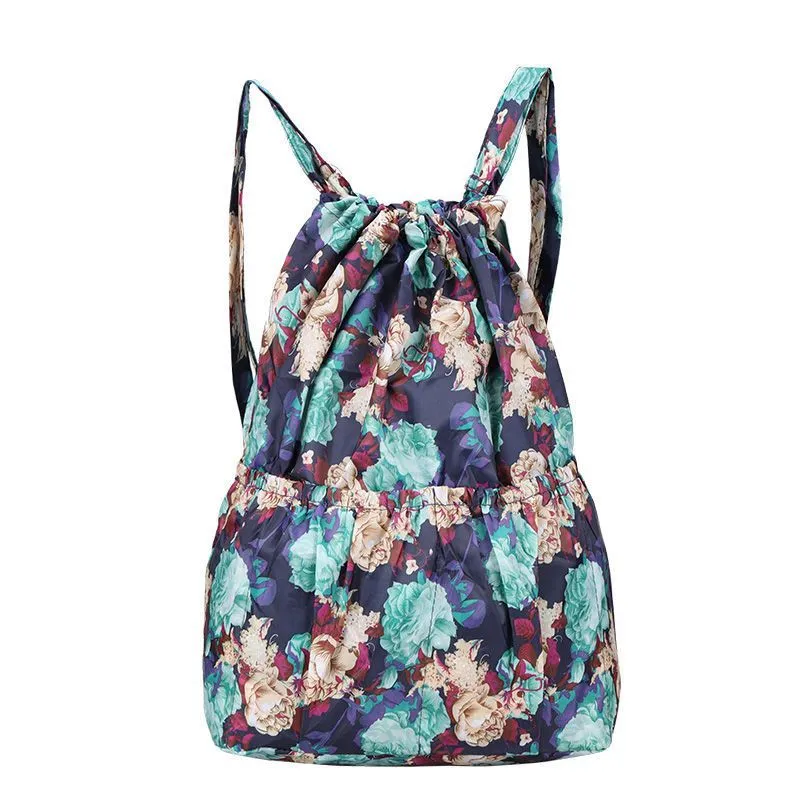 Women's Nylon Bundle Pocket Mummy Lightweight Backpacks