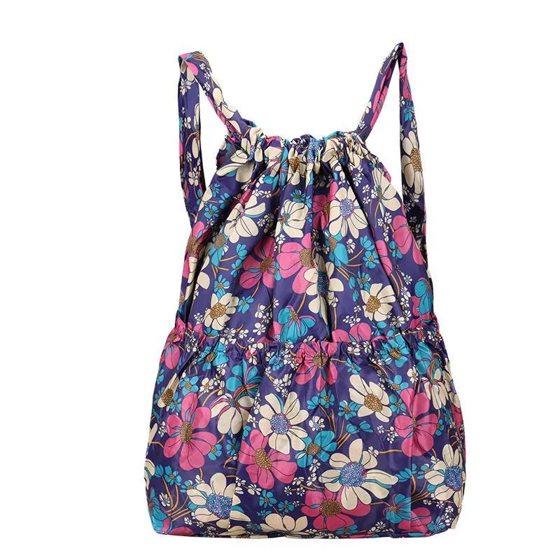 Women's Nylon Bundle Pocket Mummy Lightweight Backpacks
