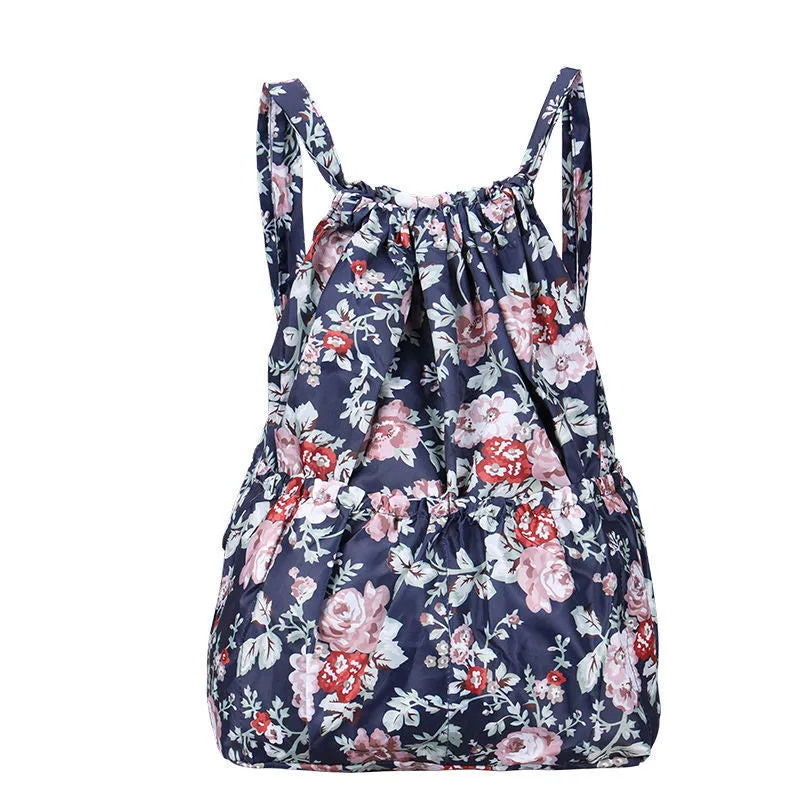 Women's Nylon Bundle Pocket Mummy Lightweight Backpacks