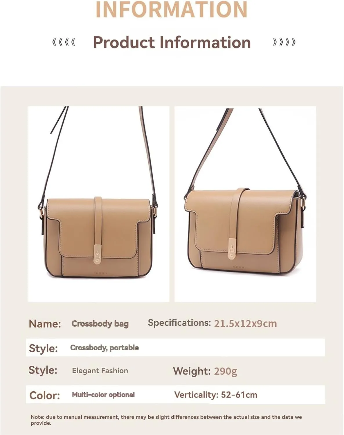 Women's small crossbody bag, fashionable shoulder bag, PU leather square shoulder bag, flip cover handbag
